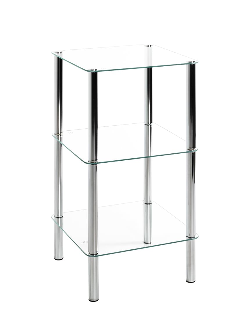 HAKU Möbel Regal, Metall, chrom, B 39 x T 39 x H 77 cm 39 x 39 x 77 cm Chrom, 39 x 39 x 77 cm Chrom