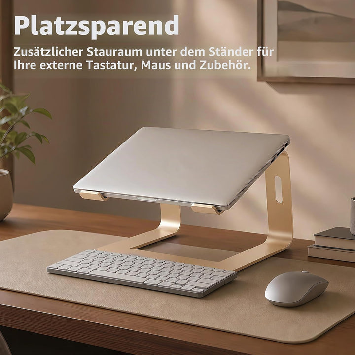 Orionstar Laptop Ständer, Ergonomischer Laptop Stand für Schreibtisch, Aluminium Laptop Halterung mi