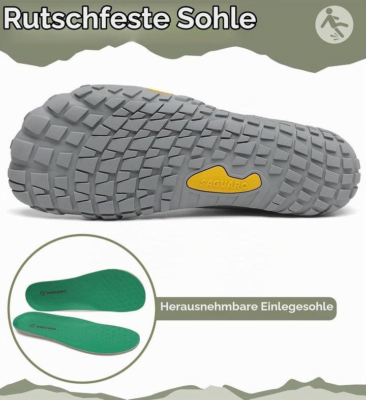 SAGUARO Unisex Barfussschuhe Indoor &amp; Outdoor Fitnessschuhe, Gr. 36-48 39 EU Grau, 39 EU Grau