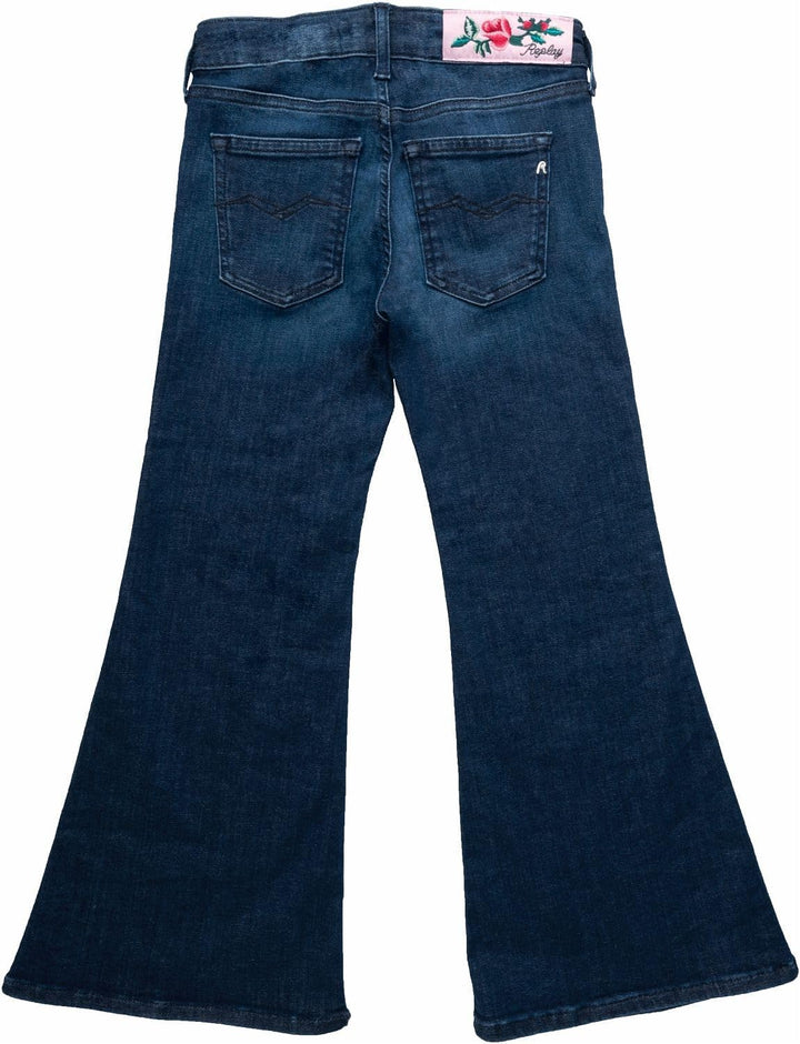 Replay Mädchen Jeans Avry Bootcut-Fit 8 Jahre Medium Blue 009, 8 Jahre Medium Blue 009