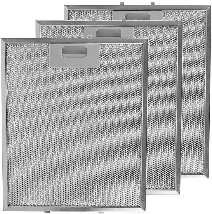 SPARES2GO Dunstabzugshaube Metall-Aluminium-Fettfilter für Küchenabzug (3er-Pack Filter, Silber, 300