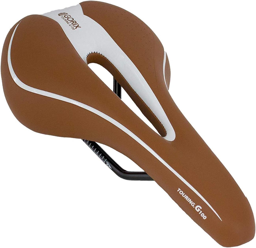 GORIX Fahrradsattel Sitz Bequemes Kissen mit Rail Mountain Road Fahrrad für Männer und Frauen (GX-C1
