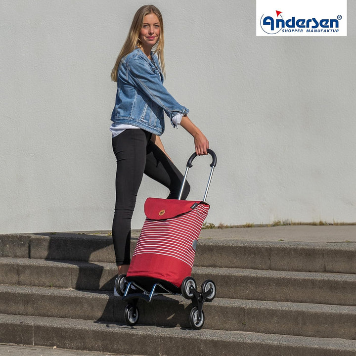 ANDERSEN Einkaufstrolley - Treppenst. Scala Sh. Tilde rot 37 L einkaufen, hochwertig, modern, leicht