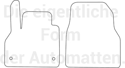 moto-MOLTICO Fussmatten Auto Velours Autoteppiche Schwarz Automatten Set 2-teilig passend für Merced