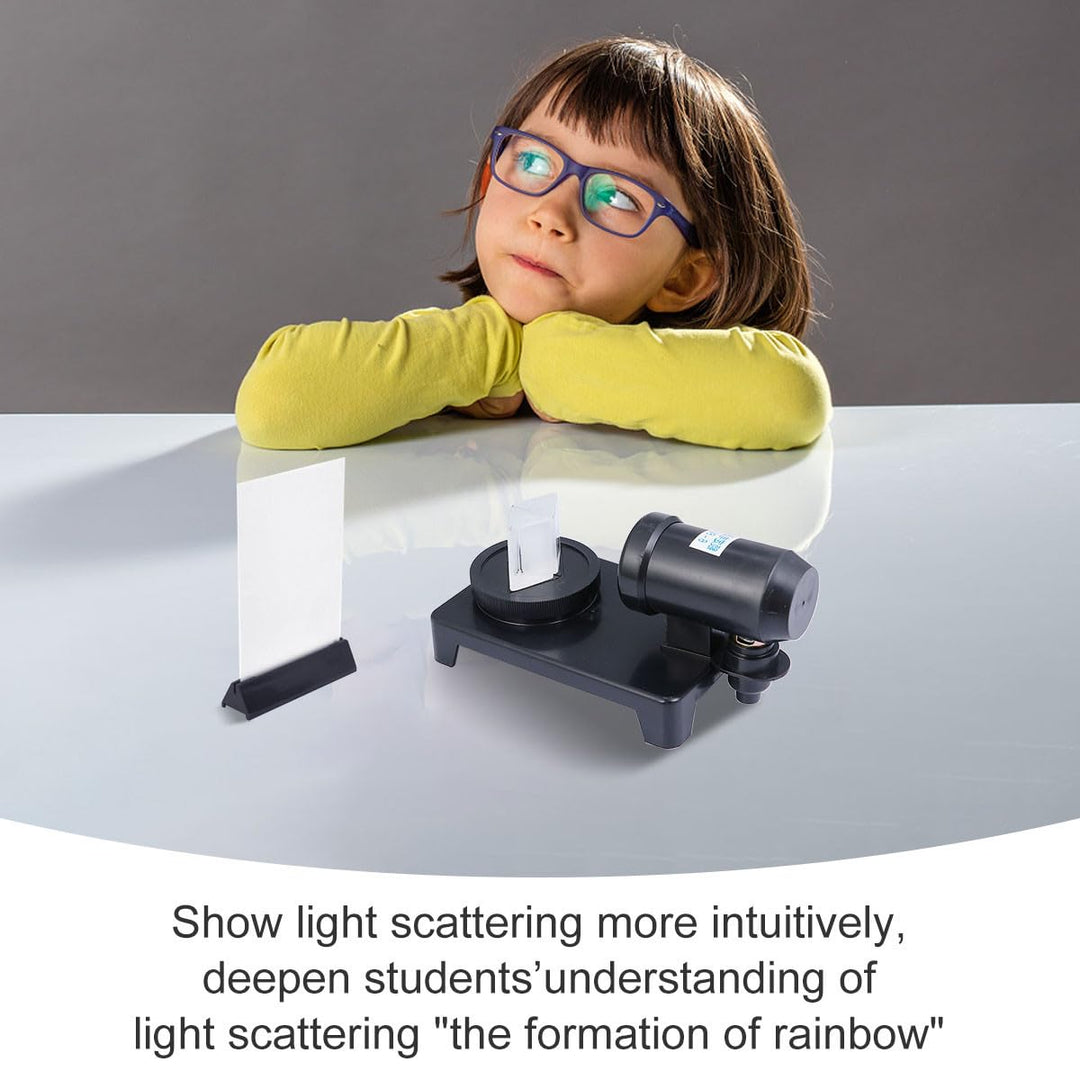 DEARMAMY Physikalisches Optik Lehrmittel Prisma mit Stabilem Ständer Lichtstreuungs Demonstrator für
