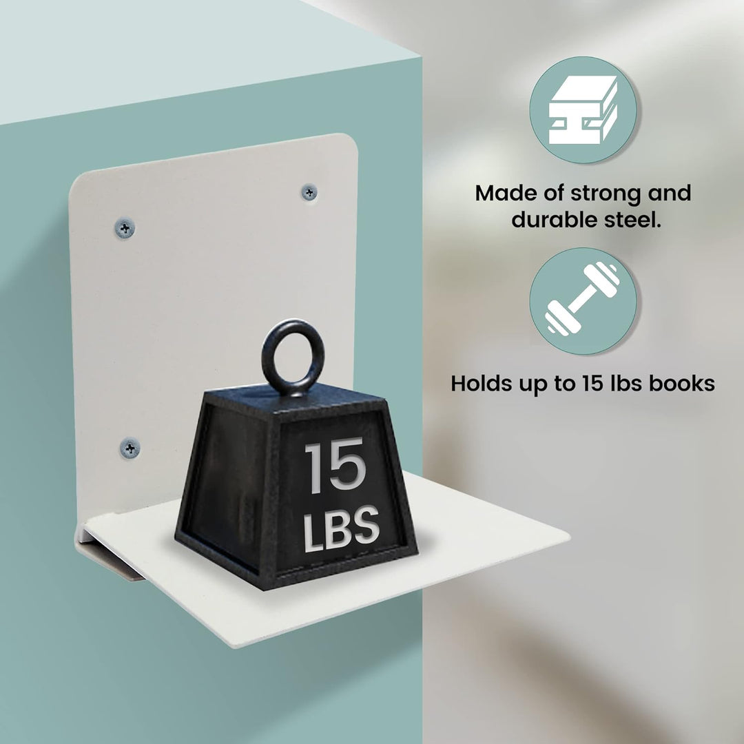 STORAGE MANIAC Unsichtbare schwebende Bücherregale Wandmontage, robuste Buch-Organizer, kaschieren s