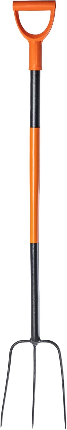 KADAX Spatengabel aus Stahl, 135cm Lange Gabel, Heugabel, Grabgabel zum Umgraben, ergonomische Garte