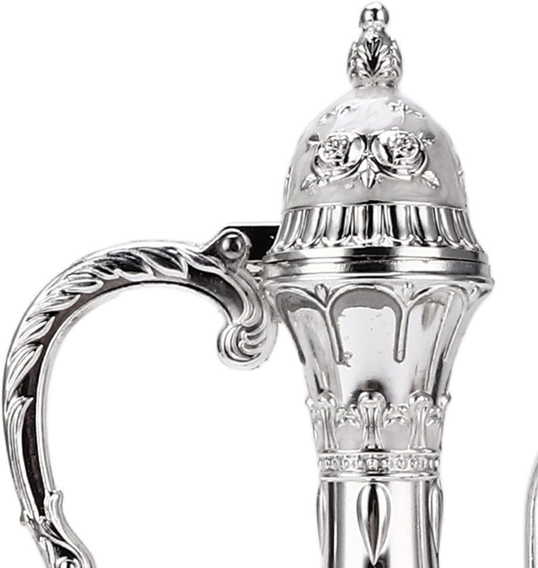 Vintage Exquisite Metall Weinglas Krug Set,Retro Türkischen Europäischen Stil Kunsthandwerk Teekanne
