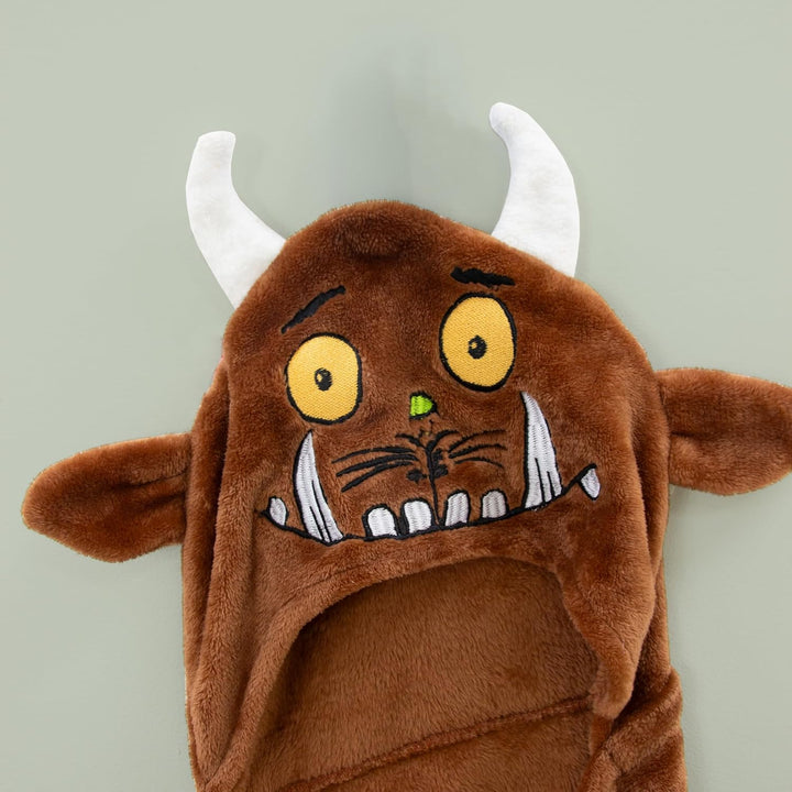The Gruffalo Offiziell lizenzierte Fleecedecke mit Kapuze, superweiche, warme Decke, Walddesign, per