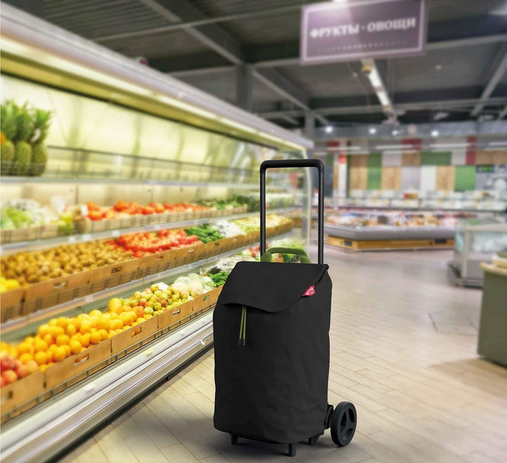Gimi Easy Kompakter 40 l Fassungsvermögen, zusammenklappbarer Einkaufswagen mit Tragkraft bis zu 30