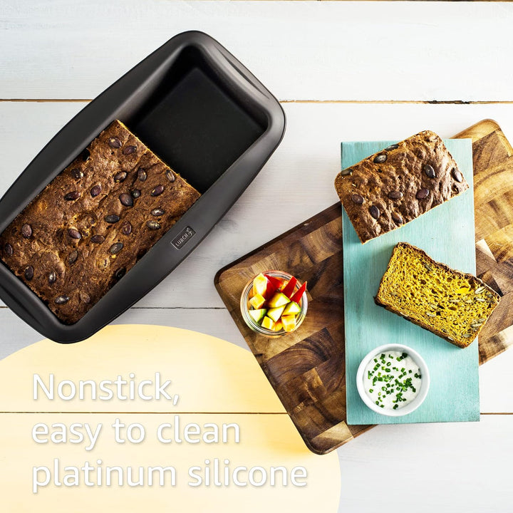 Lurch 85010 FlexiForm Kastenform / Brotbackform aus 100% BPA-freiem Platin-Silikon, Braun, 30 x 11,5