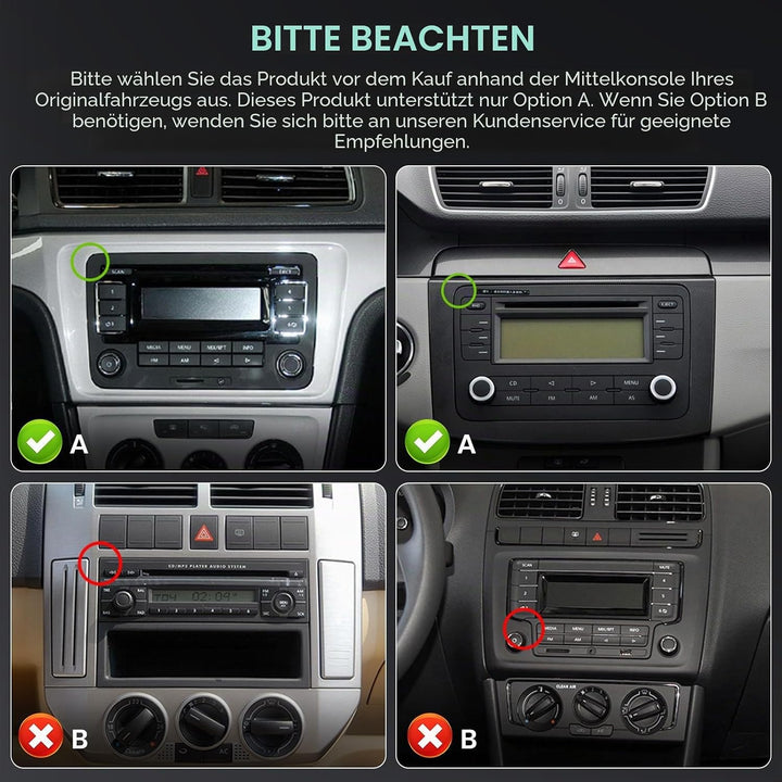 Hikity 8 Core/6+128G Android 15 Autoradio für VW Golf 5 6 Tiguan Caddy Polo Touran mit Wireless CarP