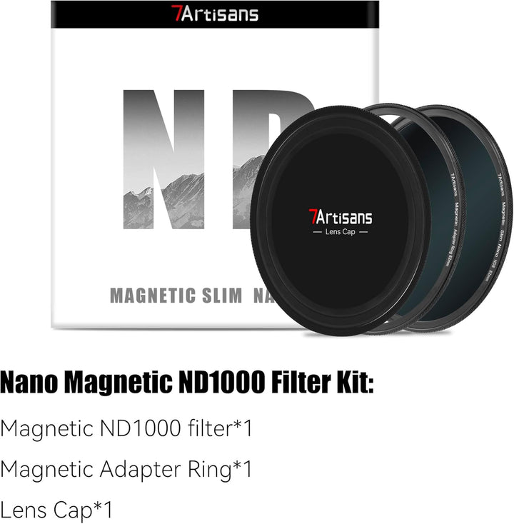 7artisans Nano-Magnetfilter UV-Filter ND-Lichtreduktionsfilter/CPL-Polarisationsfilter/GND-Verlaufsf