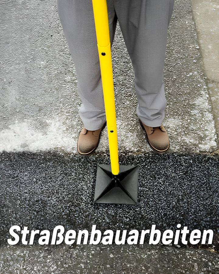 Stahlstampfer 25,5 x 25,5 cm, Schwerlast-Handwerkzeug zum Verdichten, Ideal für das Nivellieren von