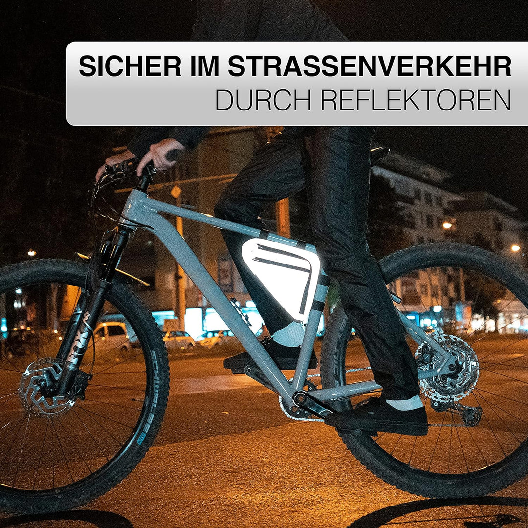 Valkental - Wasserfeste Rahmentasche mit viel Platz - 1,5L Volumen - Fahrradtasche mit Reflektoren u