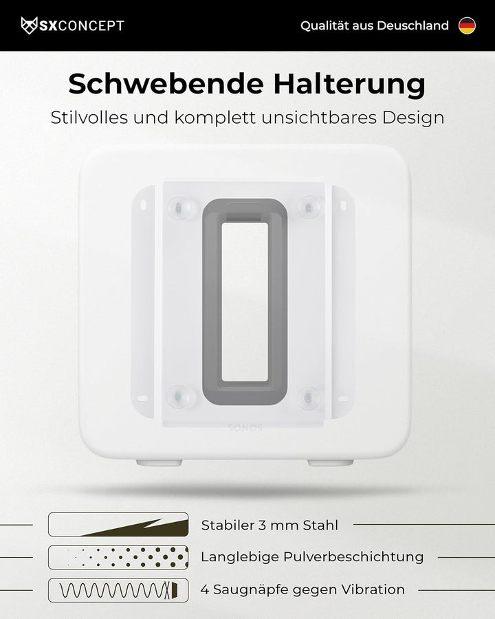 SX-Concept Wandhalterung für Sonos Sub | Minimalistisches Design | geringer Wandabstand | Made in Ge