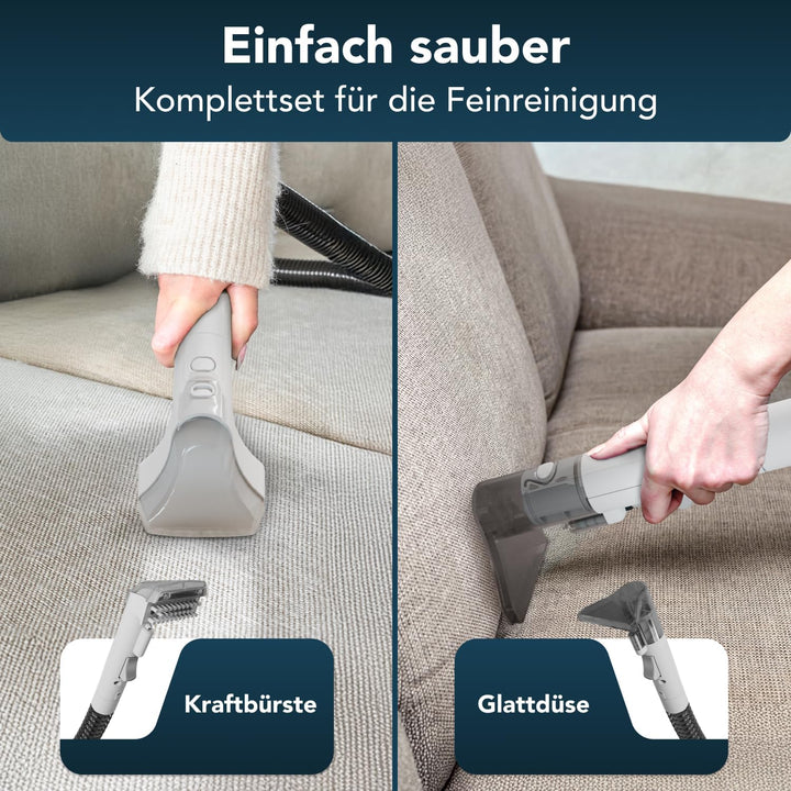 Media Evolution Polsterreiniger Gerät und Nassauger – Kompakter Teppichreiniger und Textilreiniger –