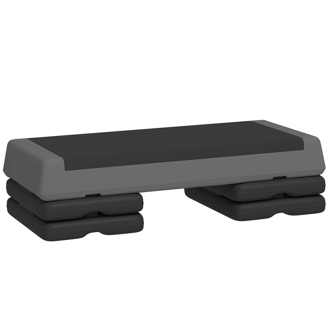 SPORTNOW Aerobic-Stepper, 10,5/15,5/20,5cm Höhenverstellbare Steppbrett, rutschfest, für Zuhause, Fi