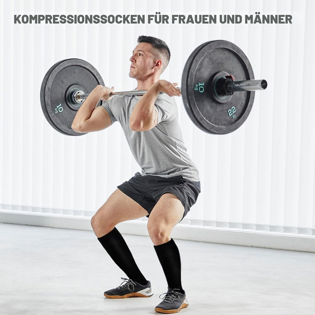 LEOSTEP Kompressionsstrümpfe für Männer und Frauen (6 Paar) – Kompressionssocken für Alltag, Reise,