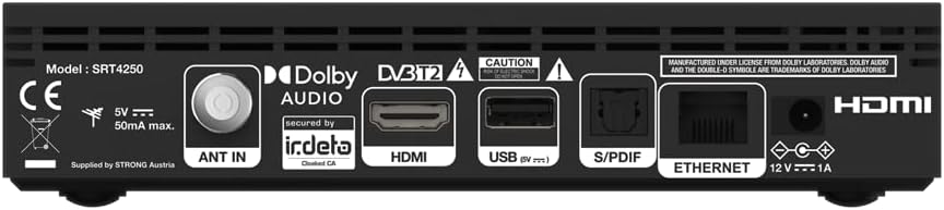 STRONG SRT-4250 Android Streaming Box simpliONE Box Antenne DVBT-Receiver (4K UHD, Aufnahme/Restart/