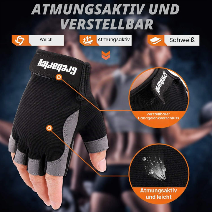 Grebarley Fitness Handschuhe,Trainingshandschuhe für Damen und Herren - Fitness Handschuhe für Kraft