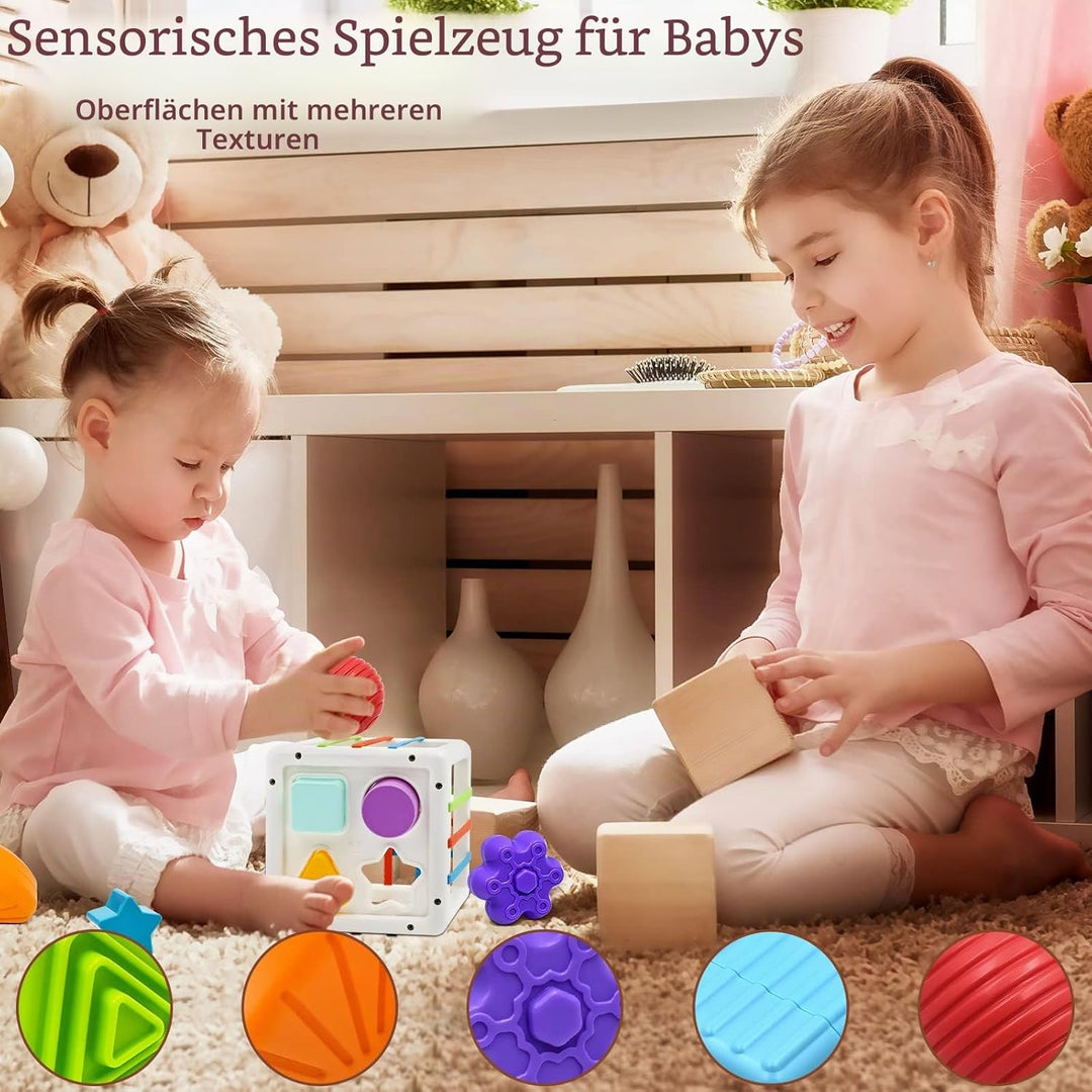 Mailesi HE0211 Baby Montessori Toys Sensory 1er Cadeaux D'anniversaire Sensorisches Spielzeug, Mehrf