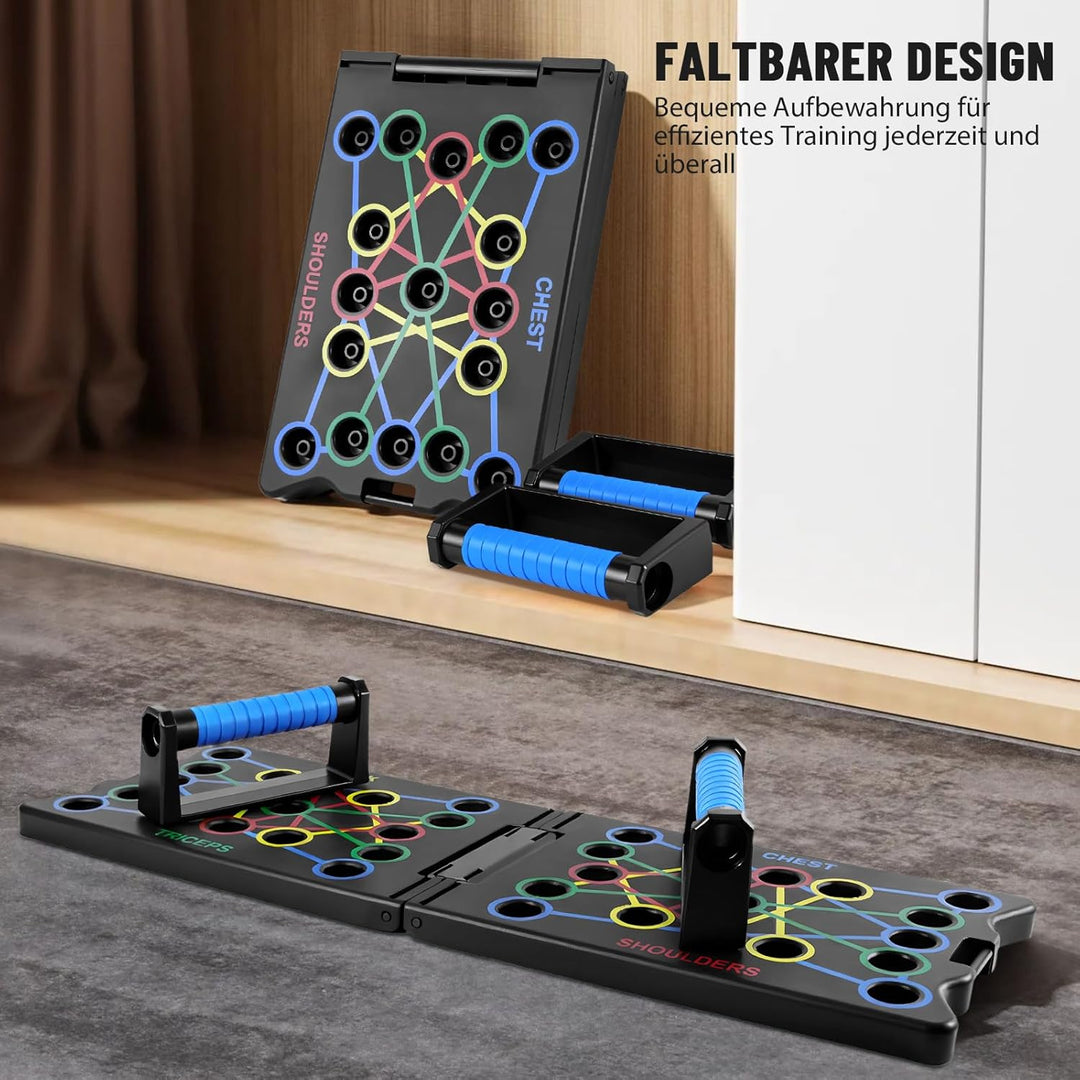 24-In-1-Push-Up Liegestütz-Brett faltbares Push-Up-Board mit rutschfestem Griff, zum Üben der Schult