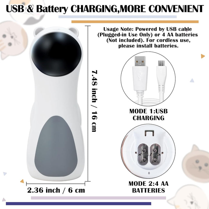 Interaktives Katzenspielzeug Automatisch - Laser Katzenspielzeug für Wohnungskatze Hund Kätzchen mit