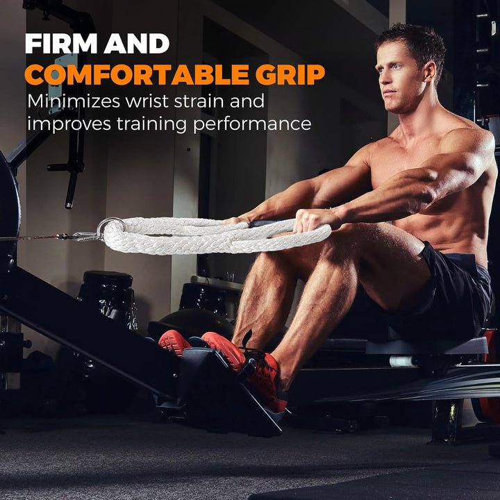 DASKING Tricep Seil, Weiches Trizepsseil Gym Attachment für Latziehen, Bizeps-Curls - Ergonomisches