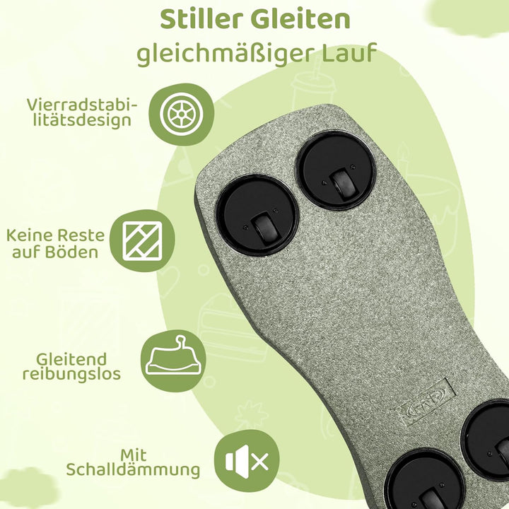 MAMIZO 5 in 1 Rutschauto ab 1 Jahr, Babyrutscher mit 4 PCs 360° Geräuschlose Räder, Babyroller bis 2