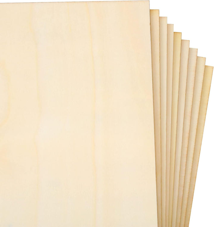 Set mit 24 Lindenholzplatten 300 x 200 x 2 mm für Handarbeiten, Laserprojekte, feine Bastelarbeiten,