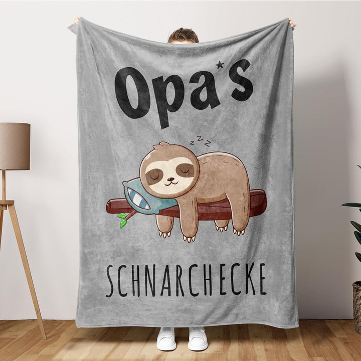 Niyewsor Opa Geschenk Geburtstag Weihnachten, Flanelldecke Flauschig Geschenke für Opa von Enkel, Ge