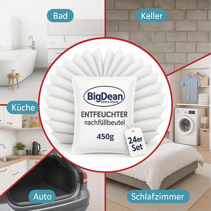 24x Luftentfeuchter Granulat 450g Sparvorteils 24er Set Luftentfeuchter Nachfüllpack Entfeuchter Nac
