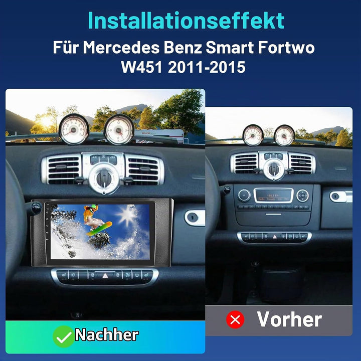 Android 15, 4G+64G 8-Kern CAMECHO Qualcomm Autoradio für Mercedes Benz Smart Fortwo W451 2011-2015 C