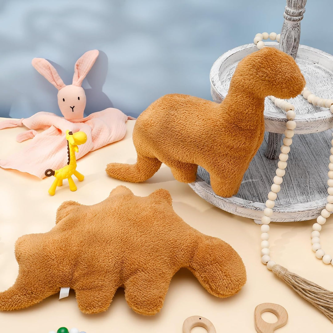 tiopeia 2 Stück Dino-Nugget-Kissen,Dino Chicken Nugget Plüschtier, Chicken Nugget Kissen Stofftier,D