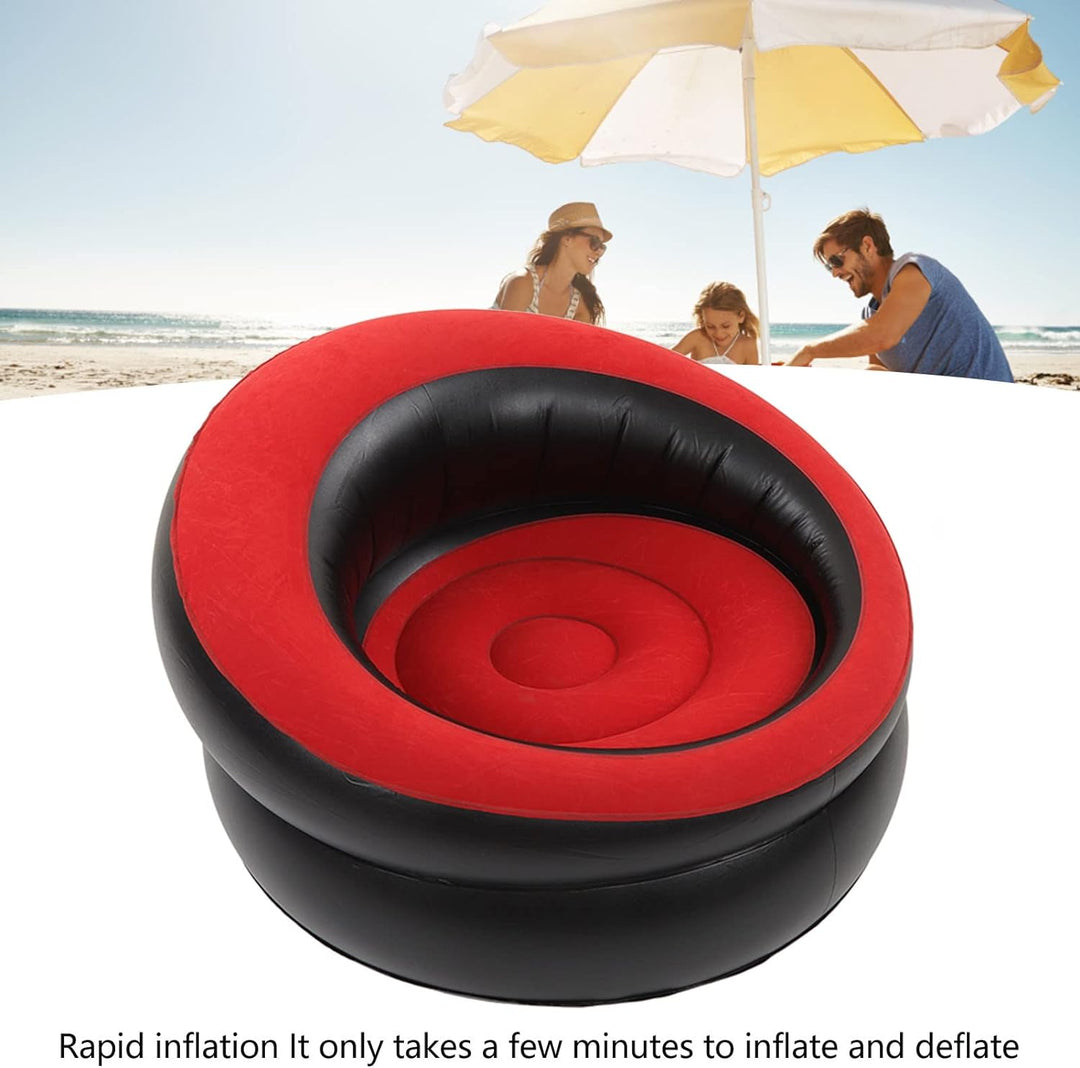 Focket Aufblasbare Couch, Beflocktes Luftsofa, Tragbarer Aufblasbarer Stuhl, Wasserdichtes Aufblasba