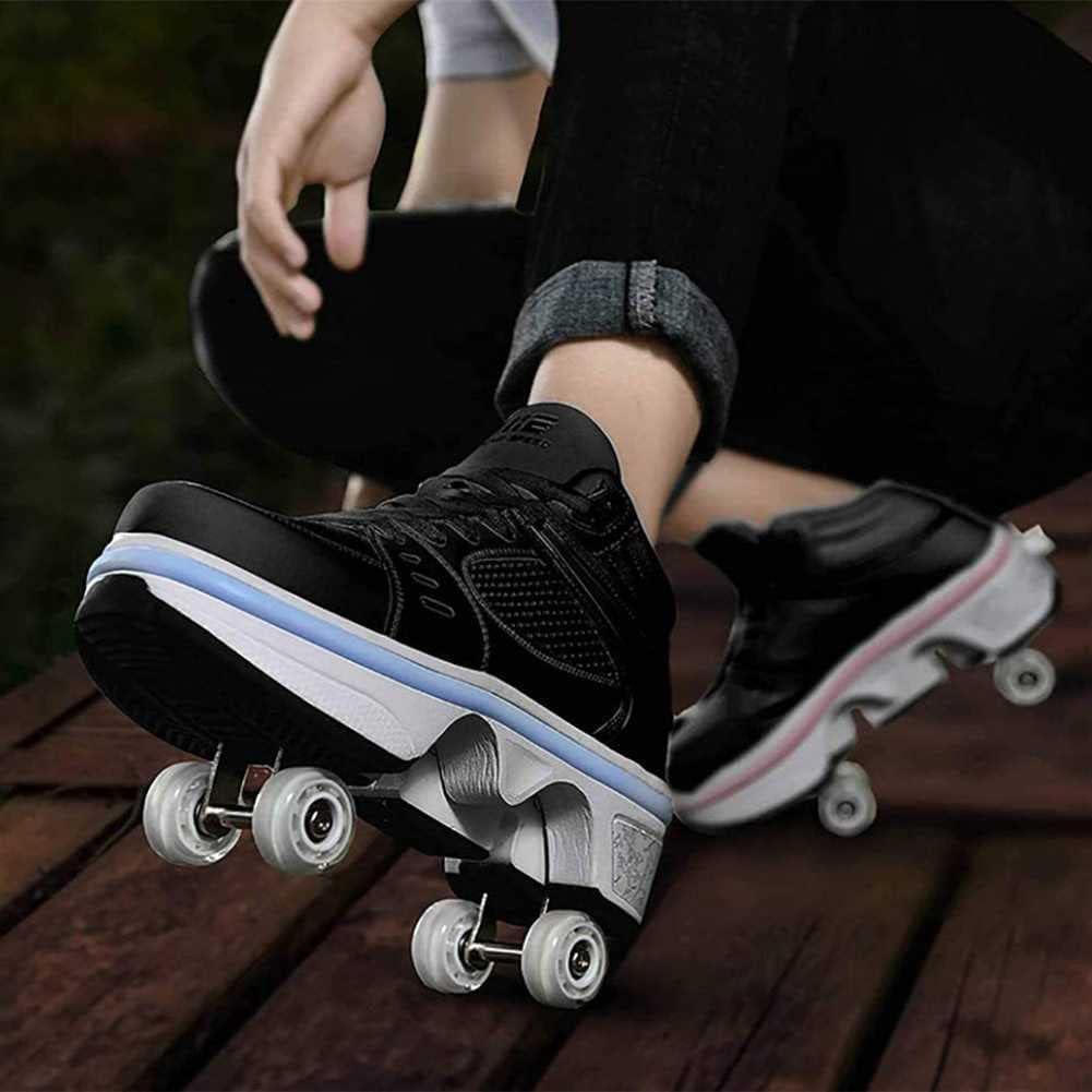 Rollschuhe für Mädchen, Sneaker, Skateschuhe, Sneaker, mit Rädern, Sport, Gymnastik, Mode, Mehrzweck