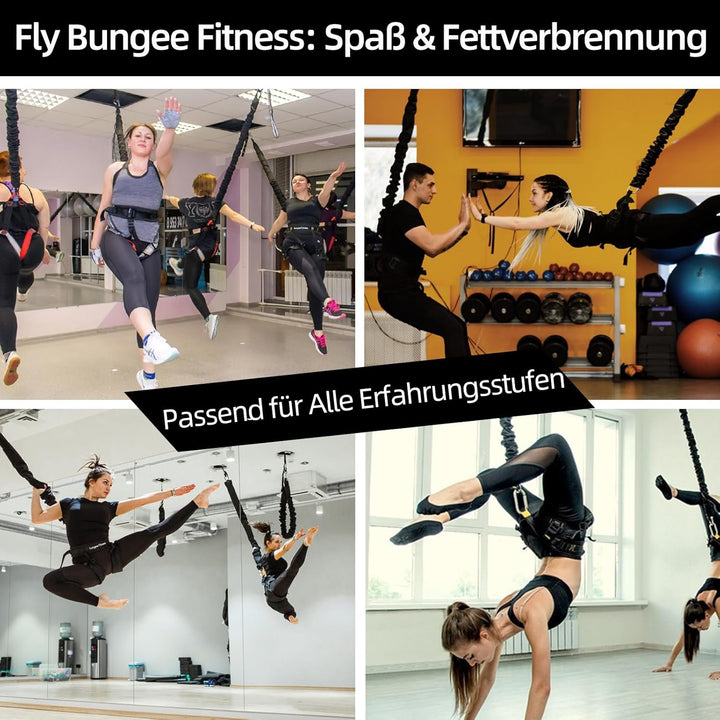 PRIOR FITNESS Bungee-Fitnessgeräte-Set, schweres Bungee-Widerstandsband, elastisches Tanz-Bungee-Sei