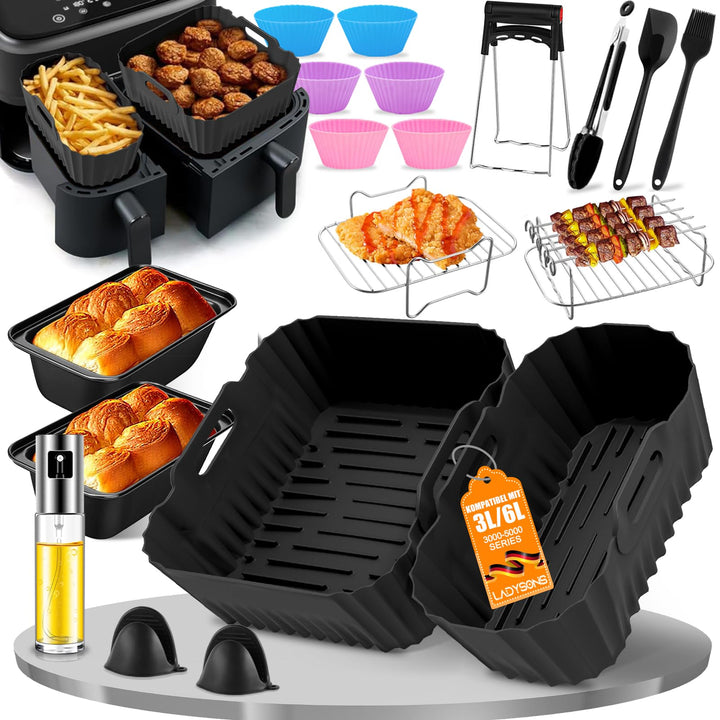 Heissluftfritteuse Zubehör für Philips Airfryer Dual Basket 3000 Series - Air Fryer Accessories Eins