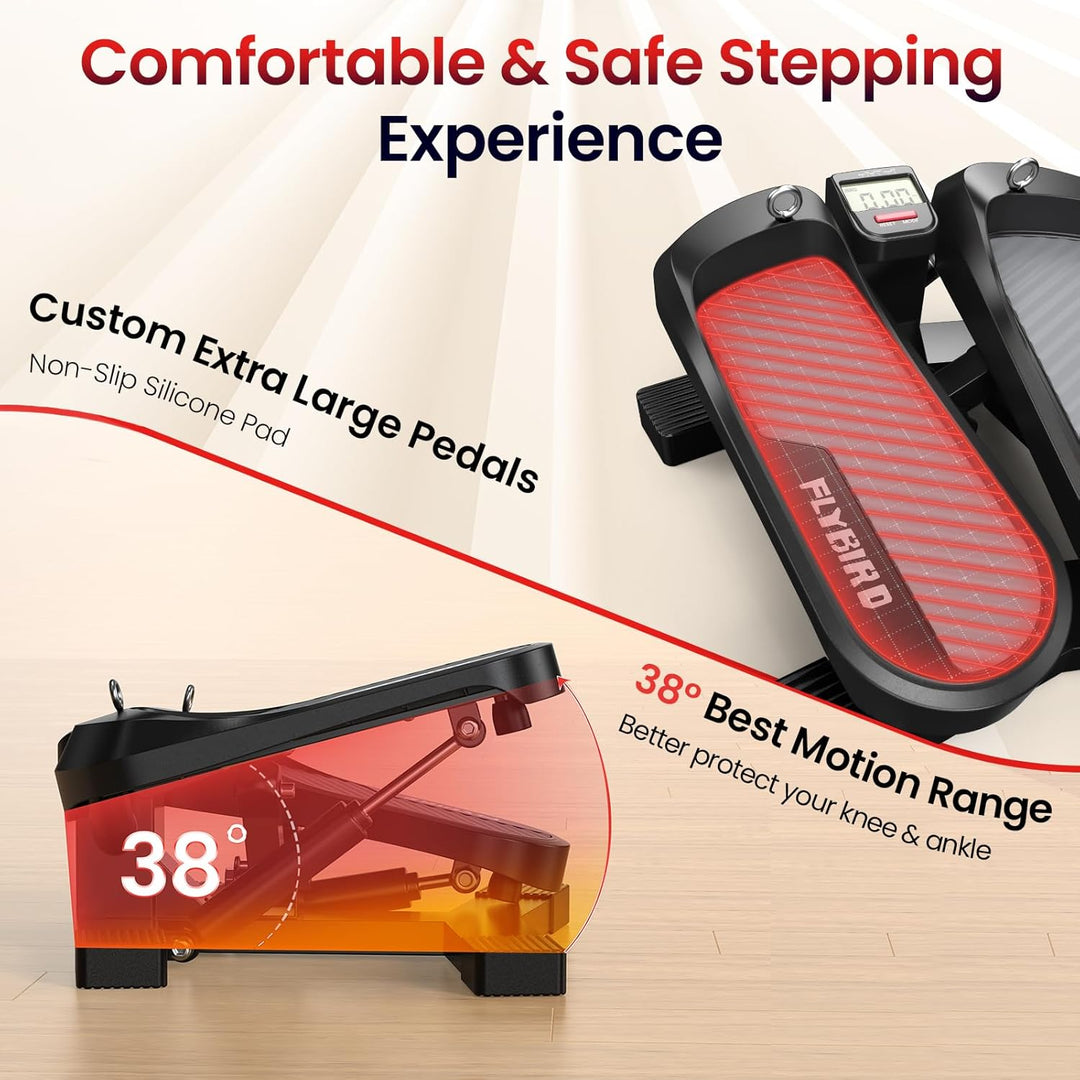 FLYBIRD Treppenstepper für Übungen, Pro Twist Stepper Maschine mit Widerstandsband, 158,8 kg Gewicht