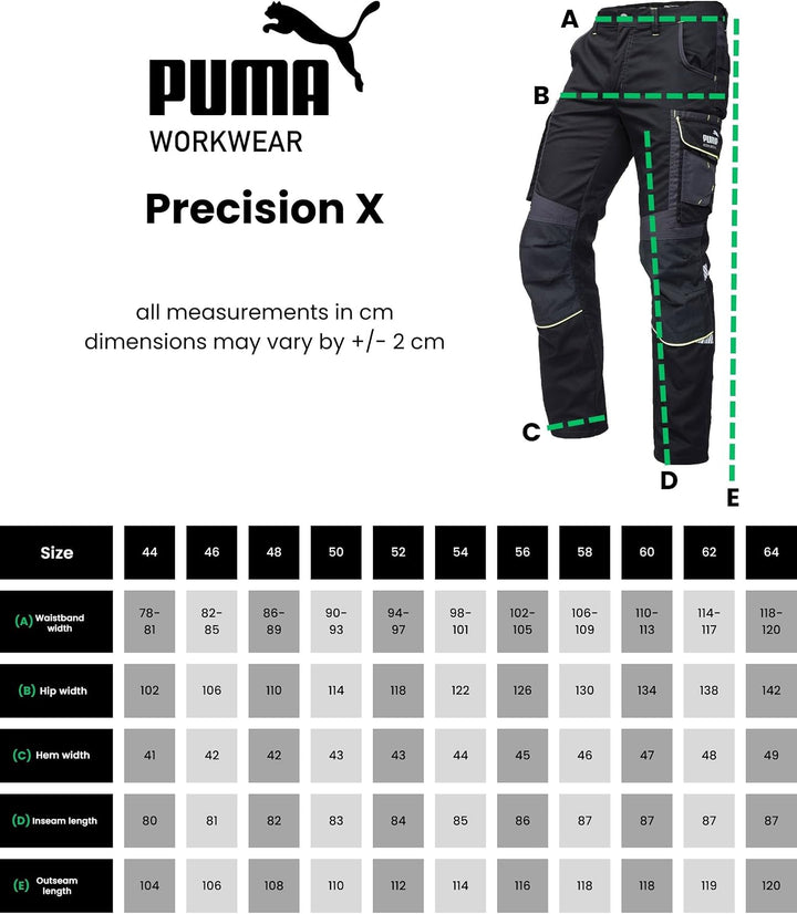 Puma Workwear Precision X - Arbeitshose Herren - Premium Arbeitskleidung mit vielen Taschen und vers