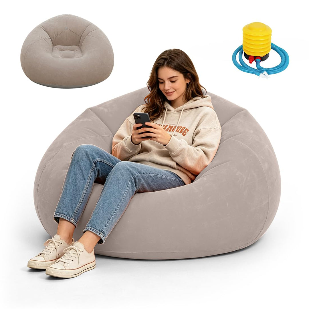Generisch Air Sofa Lazy, No Bean Bag, Aufblasbarer Sessel, Aufblasbares Sofa, Waschbar, Wohnzimmer L