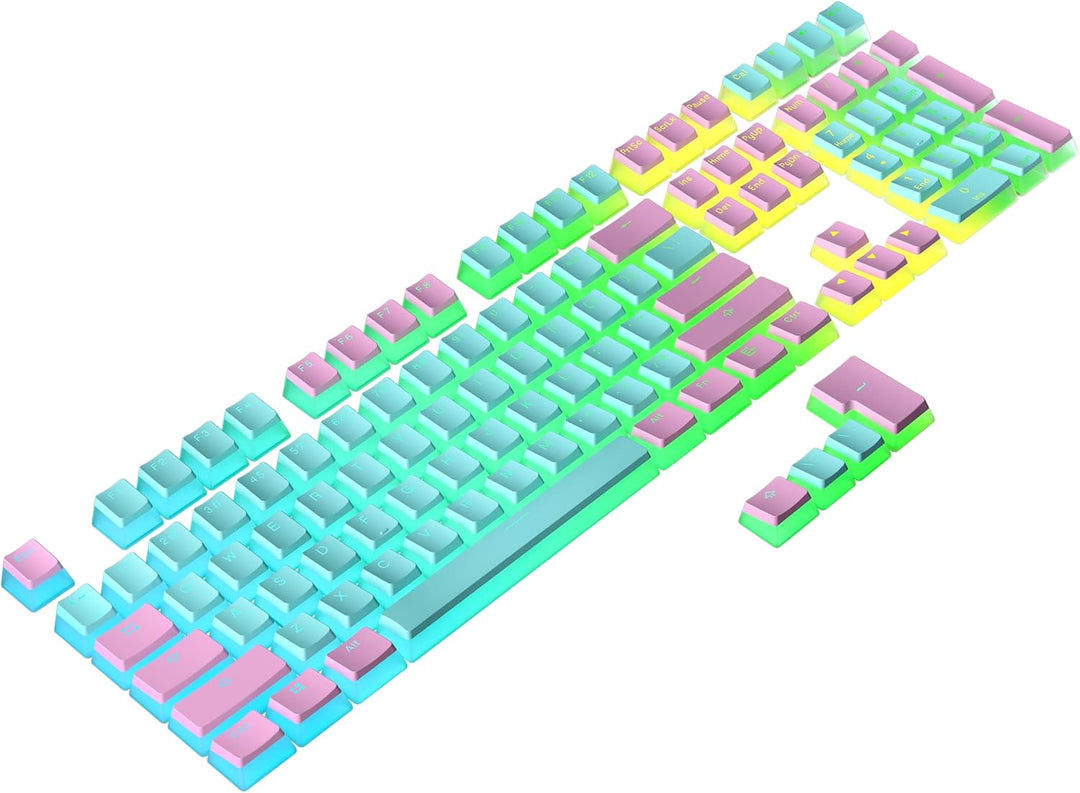 Ranked Pudding PBT-Tastenkappen | 112 Double Shot Transluzent ANSI US- und ISO-Layout | OEM-Profil f