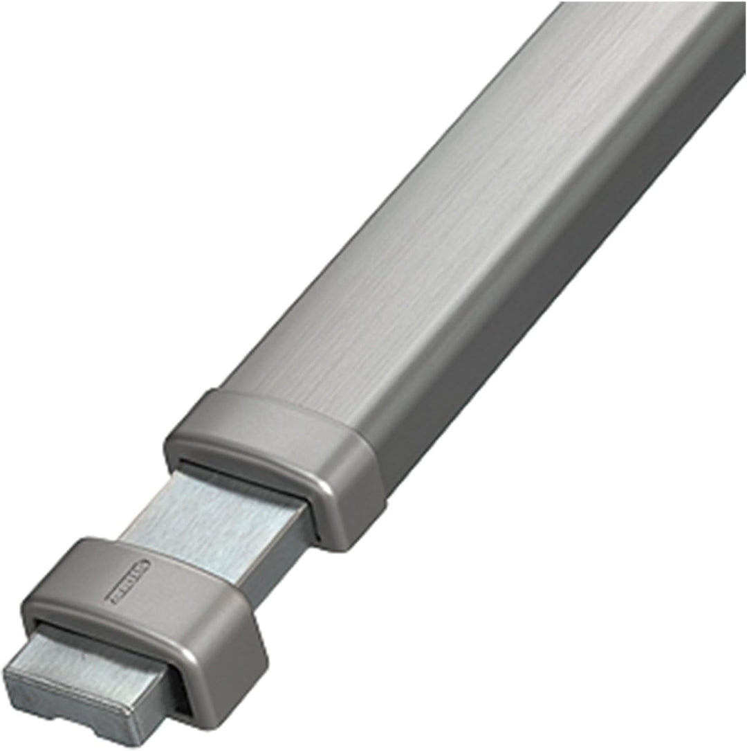 ABUS Panzerriegel PR2700 für Haus- und Wohnungstüren, edelstahl-Look, 49087 Edelstahl mit Zylinder S