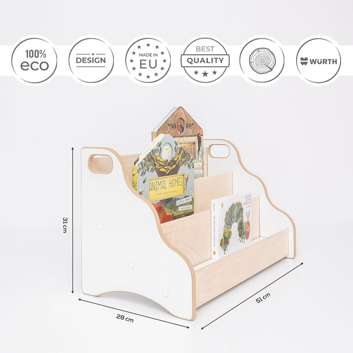 MAMOI® Bücherregal, Bücherkiste für Zimmer, Book Shelf, Buchregal, Wandregal, Bücherregal, Bücherban