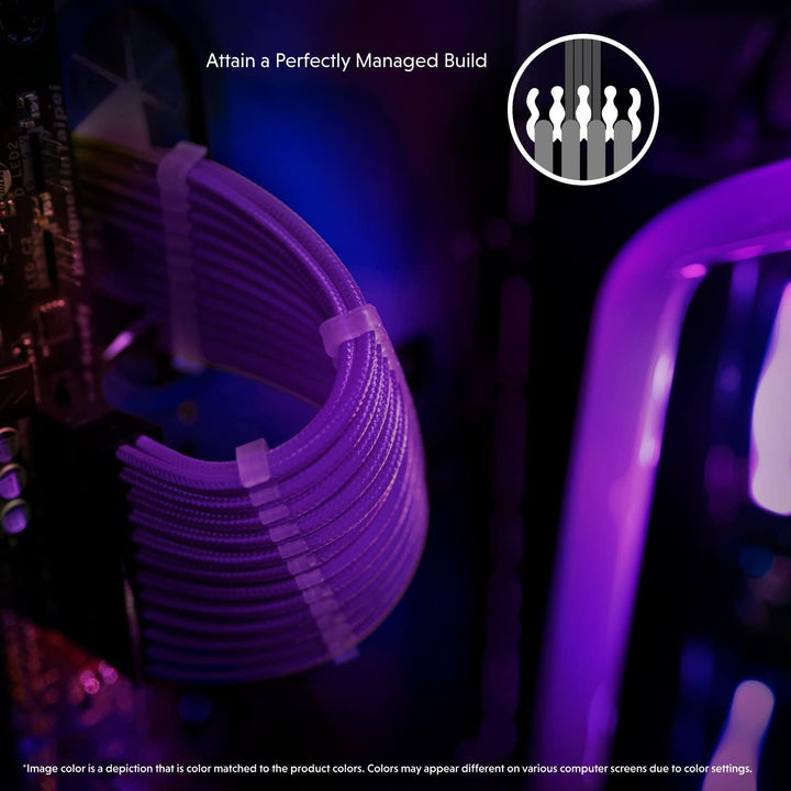 LINKUP - AVA 30cm PSU Kabelverlängerung Ummantelt GPU Nach Mass PC Stromversorgung mit Kamm-Kit - Ko