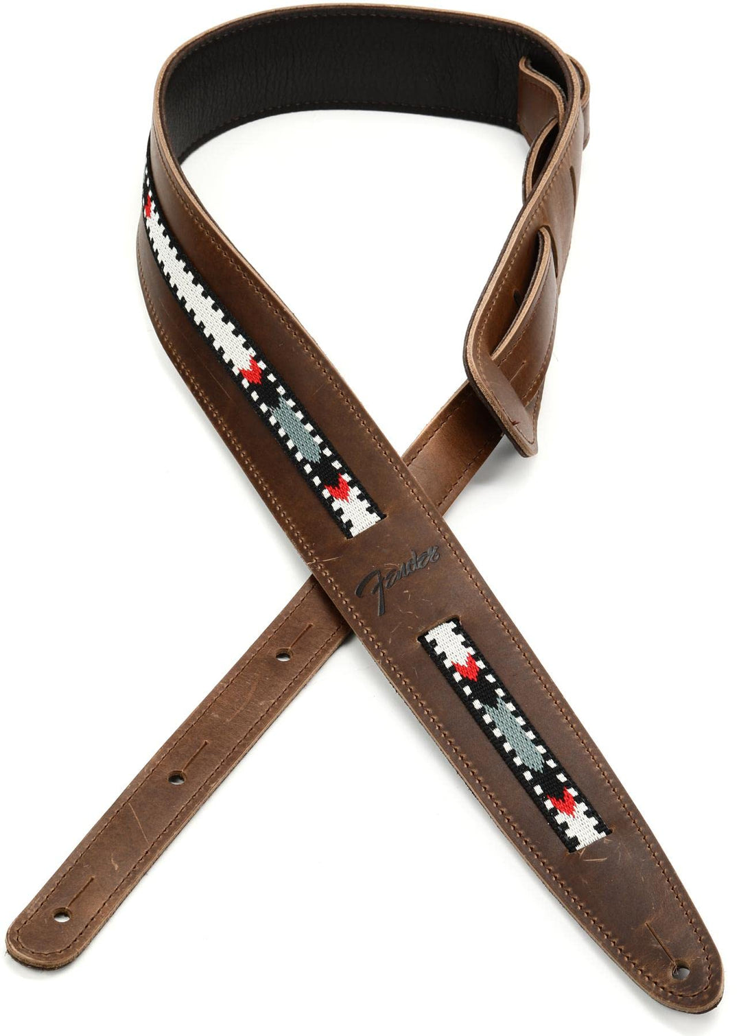Fender Paramount Acoustic Leather Strap - Brown Braun, Braun