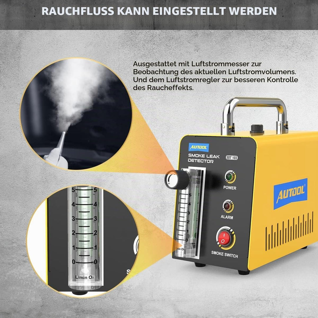 AUTOOL SDT103 Fahrzeug-Leckdetektor, Rauchdetektor, Rauchdiagnose, Vakuum, Evap-Diagnosetester, Rohr