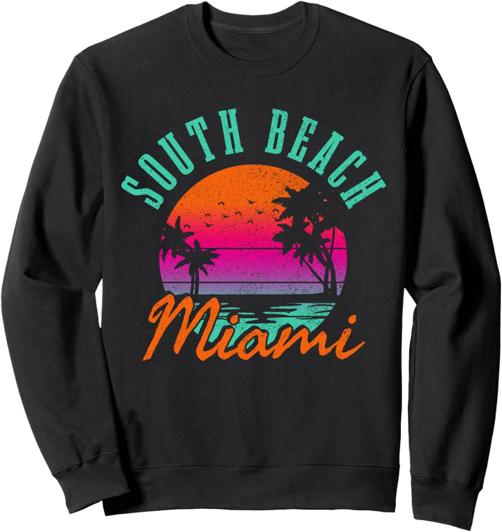 South Beach Miami Retro Florida USA Souvenir Geschenk Sweatshirt