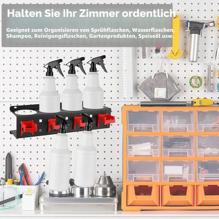 Wandmontierter Sprühflaschenhalter, Garagenorganizer, Hängeregal, Auto-Schönheitssalon-Zubehör, Halt